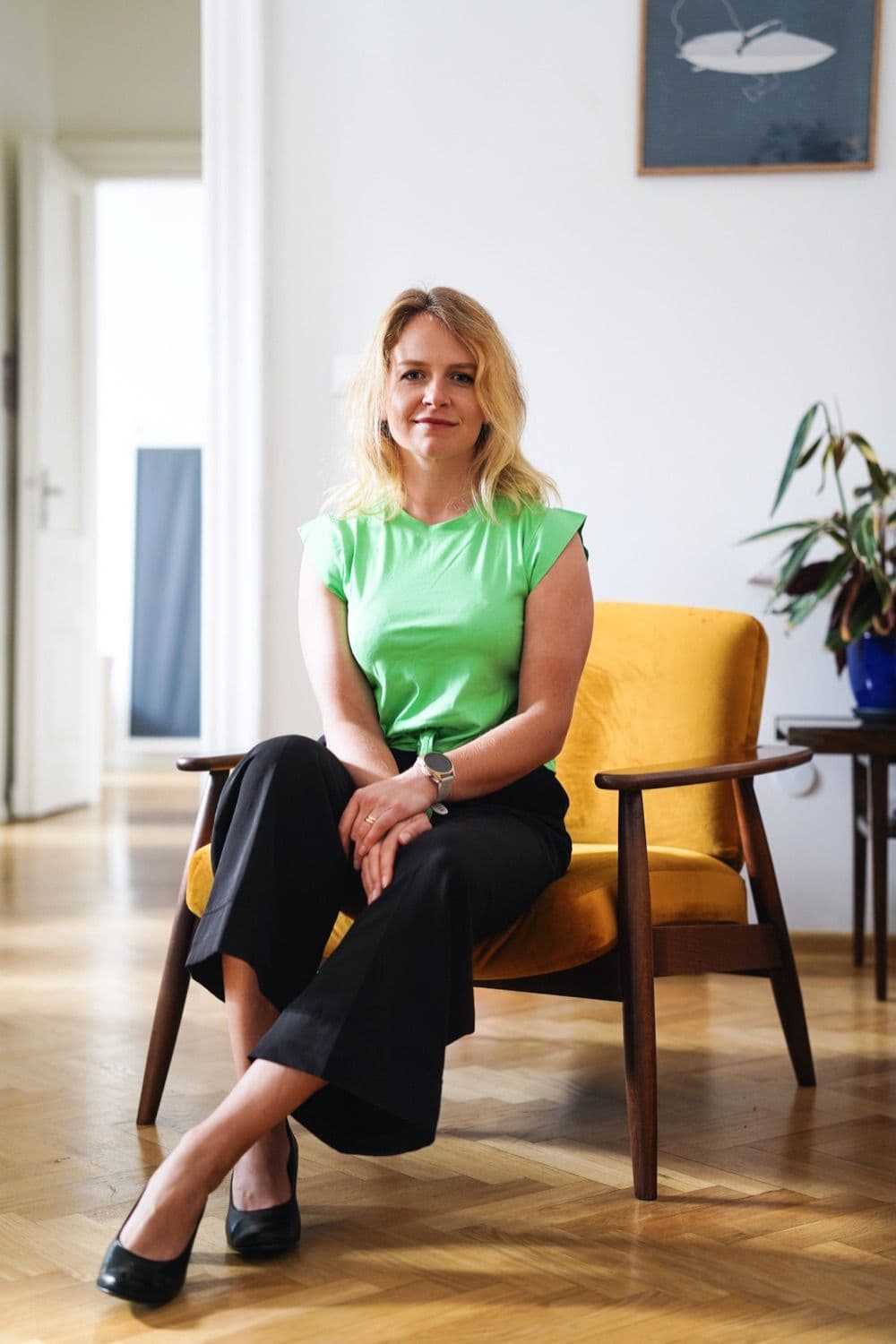 Founder Sylwia Fossaert in the Krakspire office in Kraków